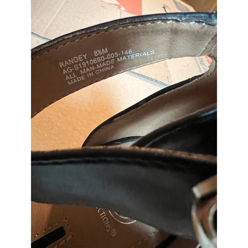 New Directions black strappy ankle buckle heels 8.5 - Picture 8 of 8